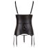 Cottelli Bondage - Glossy Lift-Up Top with Cuffs (Black) - XL