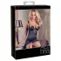Abierta Fina - Shimmering Chain Top & Thong Set (Black)