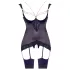Abierta Fina - Shimmering Chain Top & Thong Set (Black)