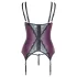 Cottelli Curves - Lace-Up Lingerie Set (Purple) - 90D/XL