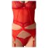 Obsessive Cupide Desire - Sheer Lace Top Set (Red) - L/XL
