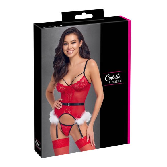 Cottelli - Christmas Lingerie Set (Red) - L/XL