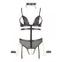 Cottelli Bondage - Strappy Open Body with Chains (Black) - L