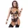 Cottelli Bondage - Strappy Open Body with Chains (Black) - XL