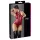 Cottelli Party - zip-up, sleeveless shiny bodysuit (red) - M