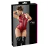 Cottelli Party - zip-up, sleeveless shiny bodysuit (red) - L