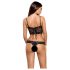 Obsessive Alluria - Floral Lace Bodysuit (Black) - L/XL