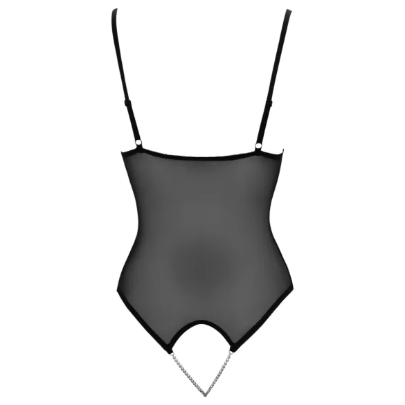 Cottelli - Lacy, Beaded Open Body (Black) - M