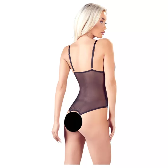 Cottelli - Lacy, Beaded Open Body (Black) - XL
