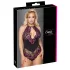Cottelli Plus Size - Floral Bodysuit (Black-Purple) - 3XL