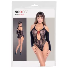 NO:XQSE - black bow long-sleeve bodysuit (S-L)