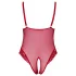 Cottelli Curves - Sheer Lace Bodysuit (Red) - 2XL