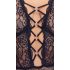 Cottelli Curves Plus Size - Sheer Patterned Bodysuit (Black) - 90D/XL