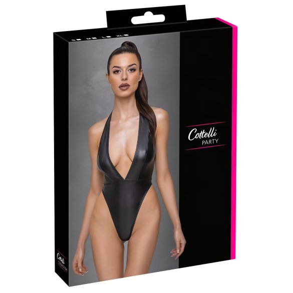 Cottelli Party - Glossy Halterneck Bodysuit (Black) - L