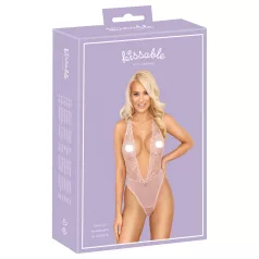 Kissable Lace Bodysuit (Pink) - L/XL