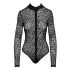 Noir - Leopard Print Long-Sleeve Bodysuit (Black)