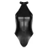 Noir - Shiny Halter Neck Bodysuit (Black)