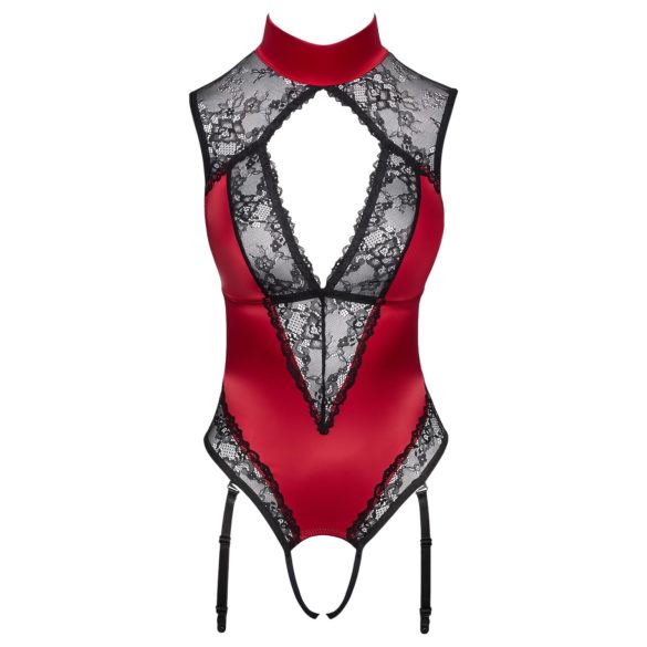 Cottelli - Lace Halter Neck Bodysuit (Red) - M