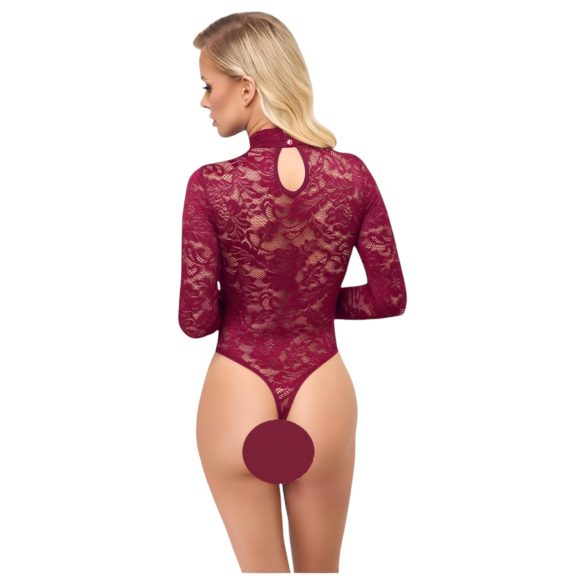 Cottelli - Sheer Lace Bodysuit (Red)