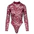 Cottelli - Sheer Lace Bodysuit (Red) - M