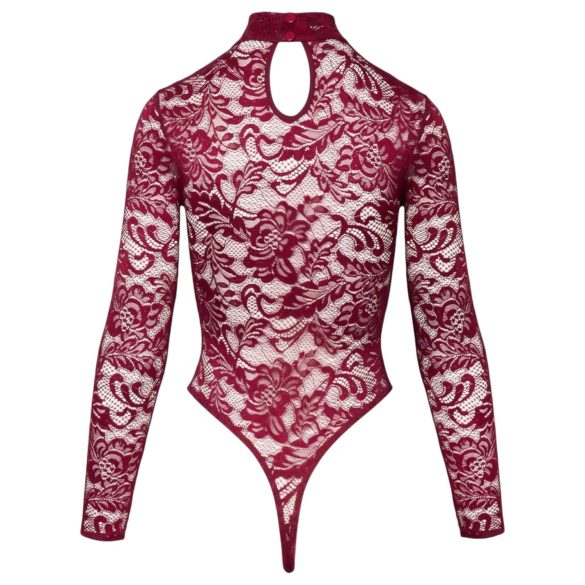 Cottelli - Sheer Lace Bodysuit (Red) - M
