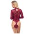 Cottelli - Sheer Lace Bodysuit (Red) - L