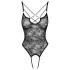 Cottelli - Sheer, Open Lace Bodysuit (Black) - XL