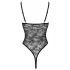 Cottelli - Sheer, Open Lace Bodysuit (Black) - XL