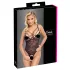 Cottelli - Sheer, Open Lace Bodysuit (Black) - XL