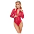 Cottelli - Red Snake Print Bodysuit - L
