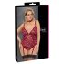 Cottelli Curves - Chain Lace Bodysuit (Red) - 2XL