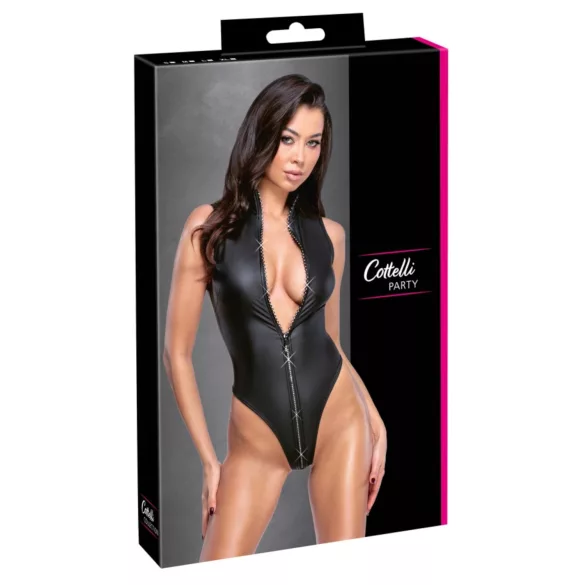 Cottelli - Shiny Black Bodysuit