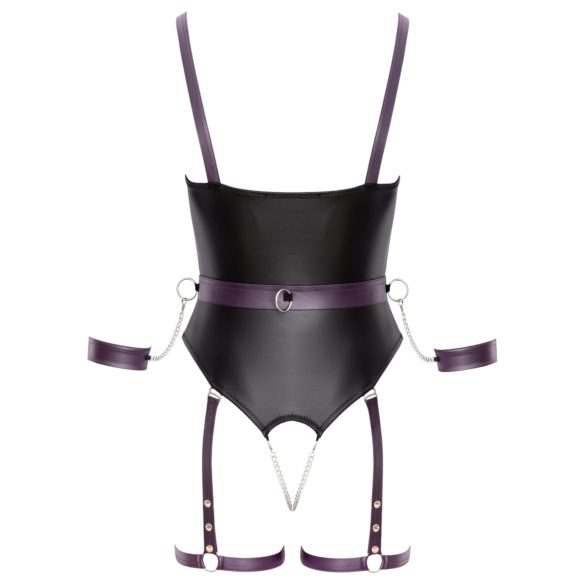 Cottelli - Open Bondage Body with Cuffs (Black)