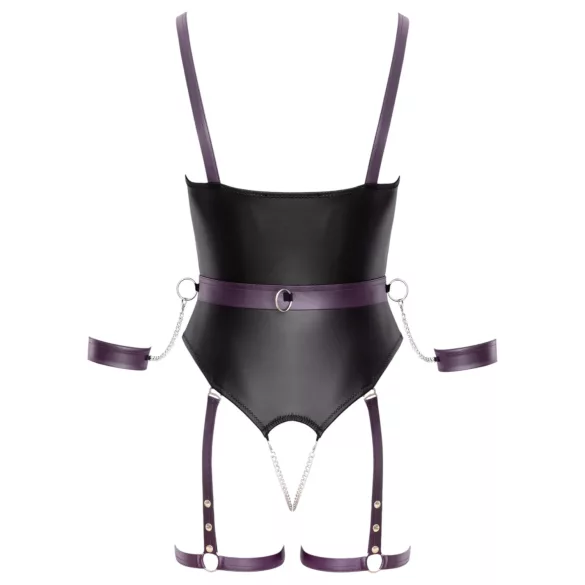 Cottelli - Open Bondage Body with Cuffs (Black) - L