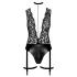 Noir Libido - Black Bodysuit with Garter