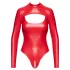 Noir - Shiny Finish Bodysuit (Red) - L