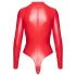 Noir - Shiny Finish Bodysuit (Red) - L