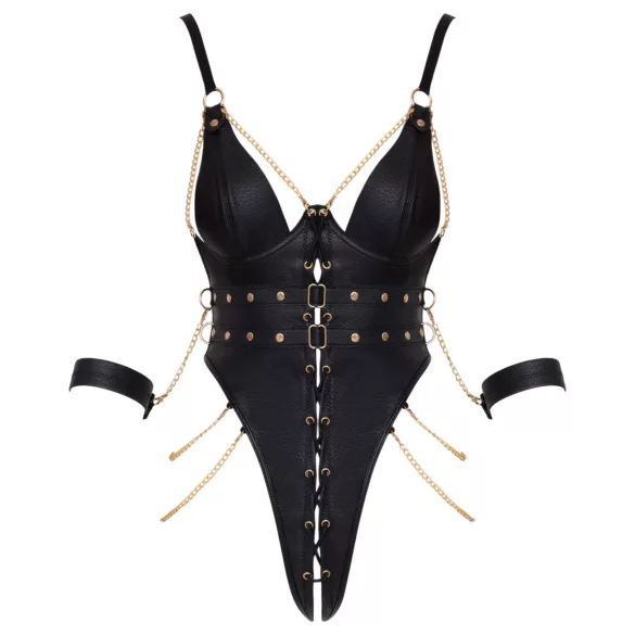 Cottelli - chained bondage bodysuit (black) - M
