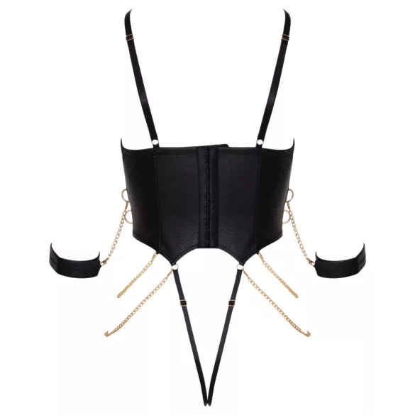 Cottelli - chained bondage bodysuit (black) - L