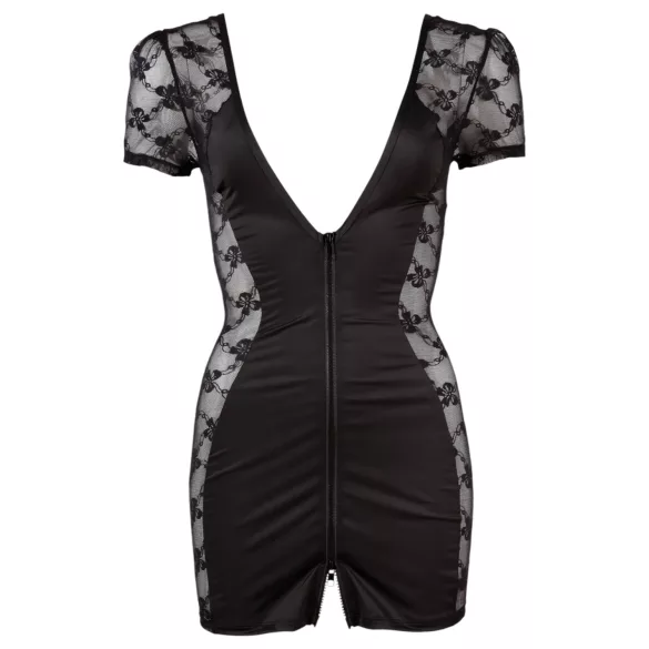 Cottelli - Black Lace Bow Dress - L