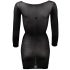 NO:XQSE - Sheer Long-Sleeve Bodysuit in Black (S-L)