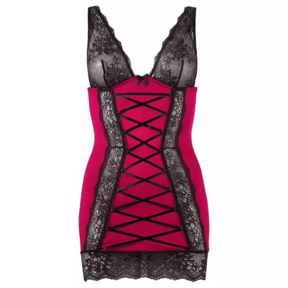 Cottelli - Exclusive Lace-Up Dress (Red) - L