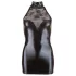 Cottelli - Lace & Shine Halter Mini Dress (Black) - M