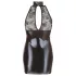Cottelli - Lace & Shine Halter Mini Dress (Black) - L