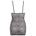 Cottelli - Shiny Striped Lace Dress (Black) - XL