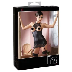 Abierta Fina - Daring Sparkle Mini Dress (Black)