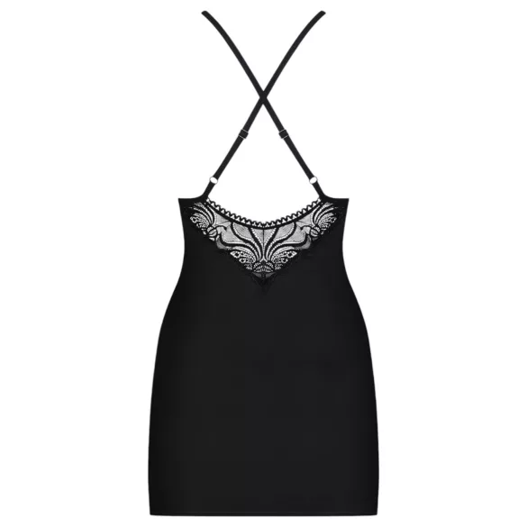 Obsessive 828-CHE-1 - Sparkling Strap Dress & Thong Set (Black)