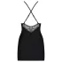 Obsessive 828-CHE-1 - Sparkling Strap Dress & Thong Set (Black)