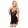 Obsessive 828-CHE-1 - Sparkling Strap Dress & Thong Set (Black) - L/XL
