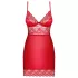 Obsessive Lovica - Lace Nightgown & Thong Set (Red) - L/XL